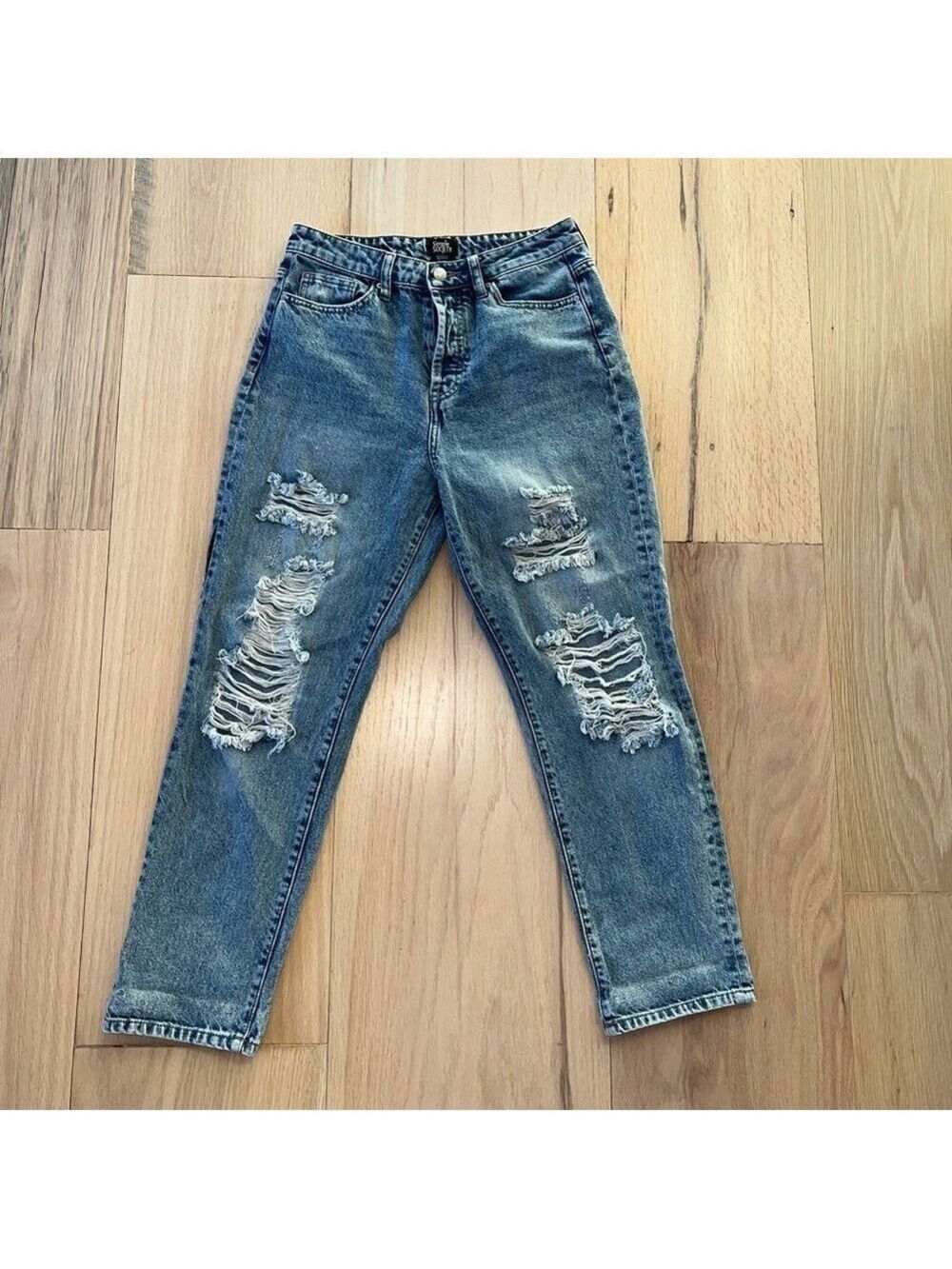 Simple Society Distressed High Rise Jeans Size 27